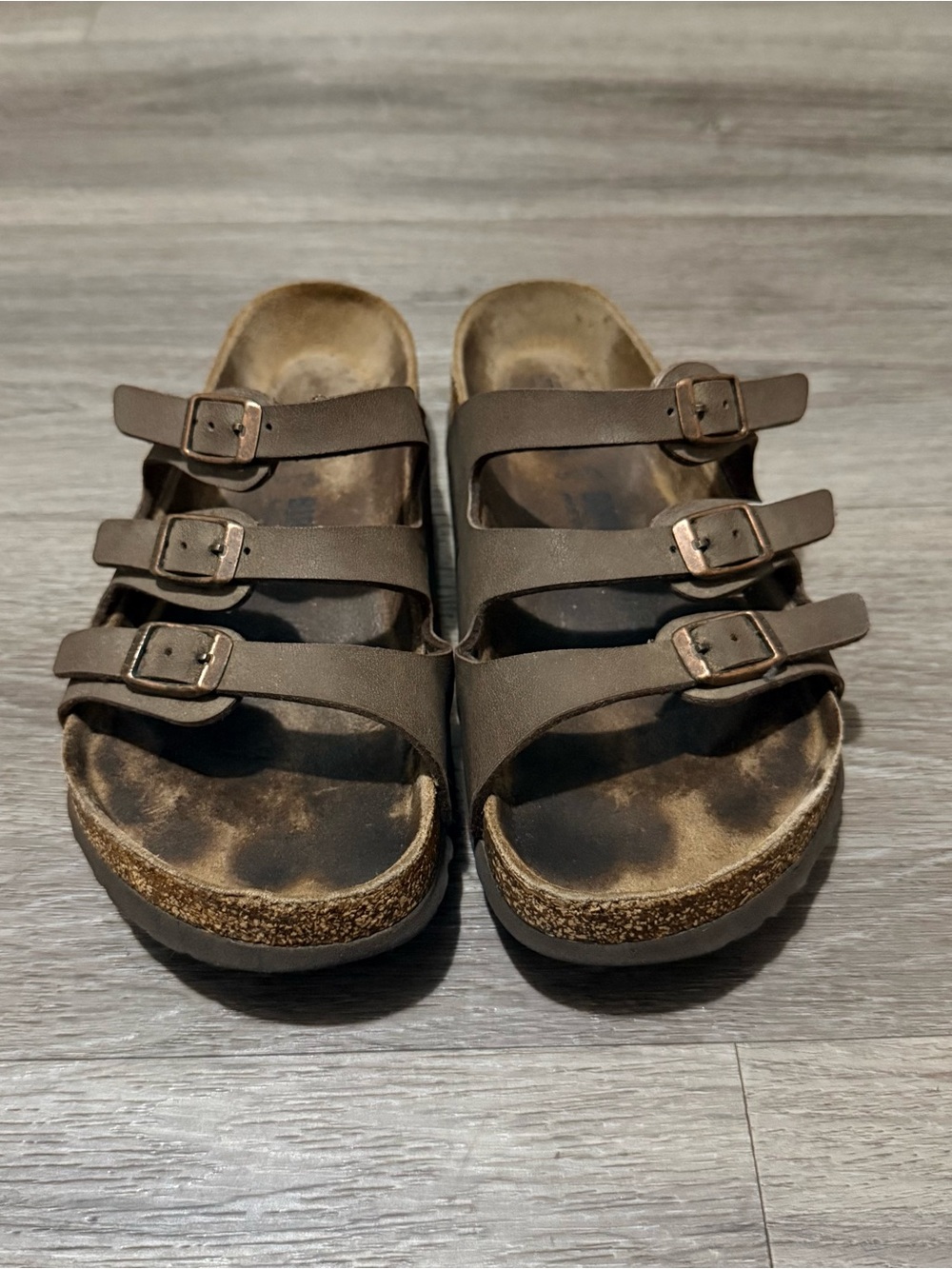 Birkenstock Kids Triple-Strap Sandals in Brown